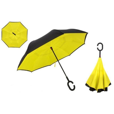 Self Standing Inside Out Rain Protection Umbrella Windproof