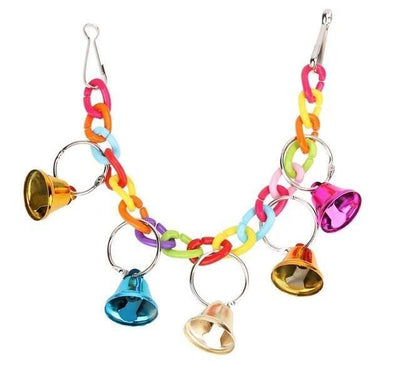 Bell Cage Toys for Parrots Bird Squirrel Funny Chain Swing Toy Pet Bird