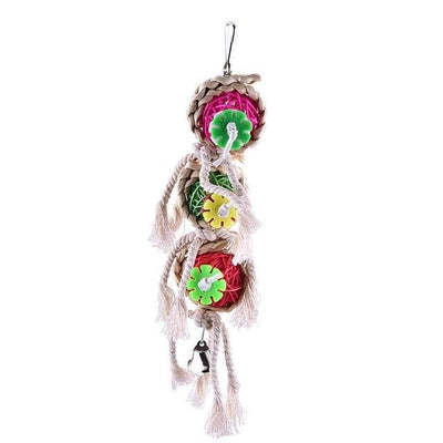 Bell Cage Toys for Parrots Bird Squirrel Funny Chain Swing Toy Pet Bird