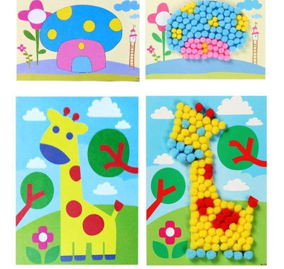 Ball Painting Stickers Educational Learning Handmade Toys