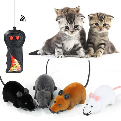 Pet Mice Toy Wireless RC Gray Rat Remote Control Mouse