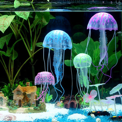 Aquarium Artificial Silicone Jellyfish Ornament