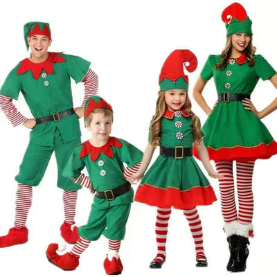 Green Elf Christmas Costume For Xmas Party Dress
